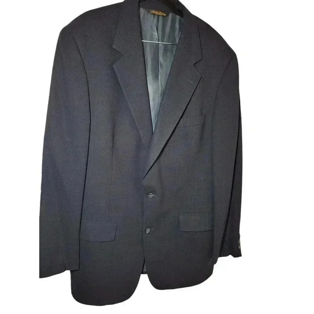 Brooks Brothers Men's 100% Wool Sport Coat Blazer Blue Size 42 LG